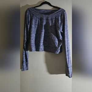 Layer 8 Women's Long Sleeve Workout Top - Blue Hue